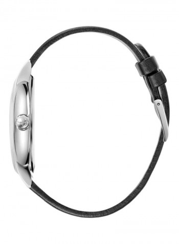 Established Black Leather Strap Watch