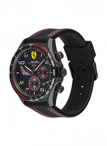 Men's Leather Chronograph Wrist Watch 830717