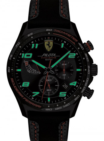 Men's Leather Chronograph Wrist Watch 830717
