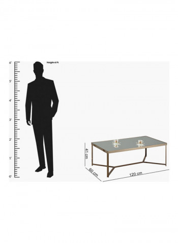 Devito Coffee Table Gold 41 X 60 X 120cm