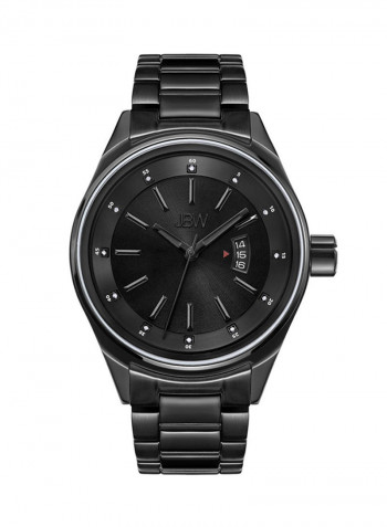 Men's Rook 0.12 Ctw Diamond Black Ion-Plated Stainless Steel Watch J6287K