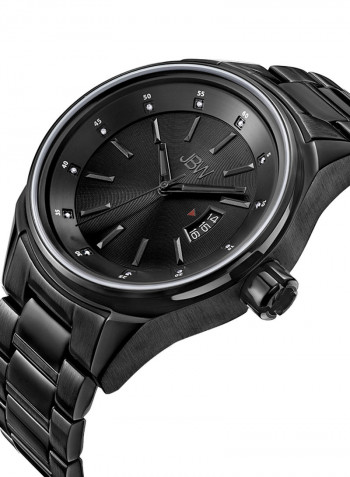 Men's Rook 0.12 Ctw Diamond Black Ion-Plated Stainless Steel Watch J6287K