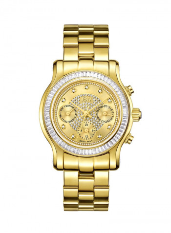 Women's Laurel 0.09 Ctw Diamond 18K Gold-Plated Stainless-Steel Watch J6330A