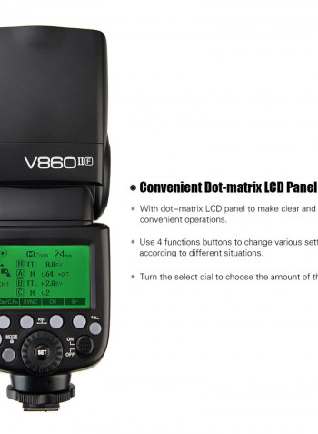 VING V860IIF Pioneering TTL Li-ion Camera Flash 2.4G Wireless X System 2000mAh Black
