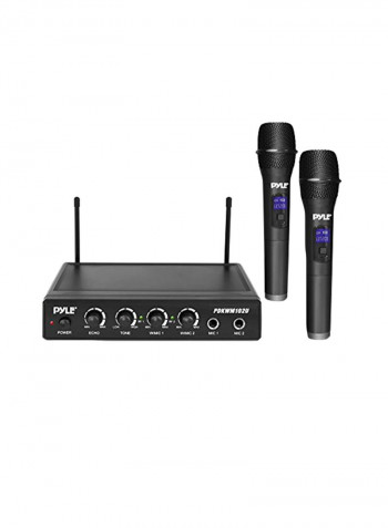 Wireless Karaoke Microphone System PDKWM102U Black