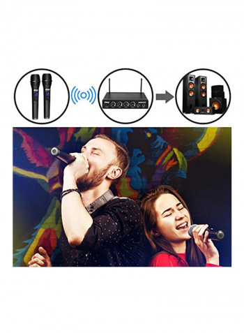 Wireless Karaoke Microphone System PDKWM102U Black