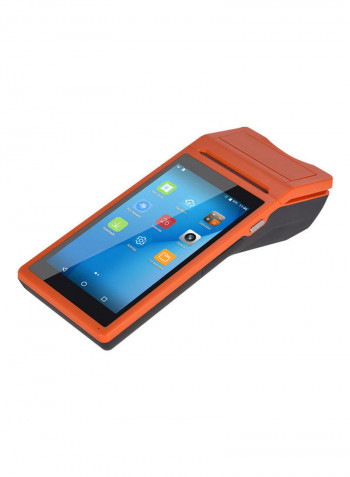 Smart POS Terminal Wireless Portable Printer Orange/Black