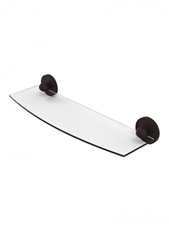Prestige Skyline Collection Glass Shelf Clear/Black 18inch