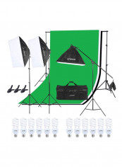 Photo Studio Lighting Kit 86x32x30cm Green/Black/White