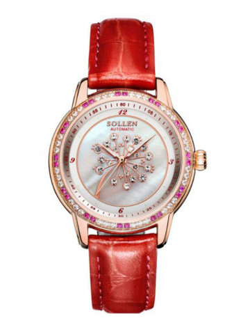 Women's Leather Analog Watch LEN67896