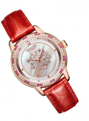 Women's Leather Analog Watch LEN67896