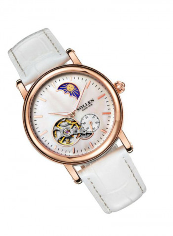 Women's Leather Analog Watch LEN67899