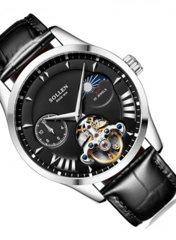Men's Leather Analog Watch LEN67885