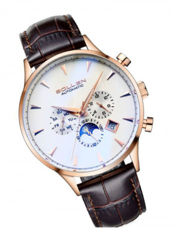 Men's Leather Analog Watch LEN67944
