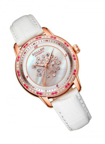 Women's Leather Analog Watch LEN67895