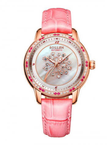 Women's Leather Analog Watch LEN67897