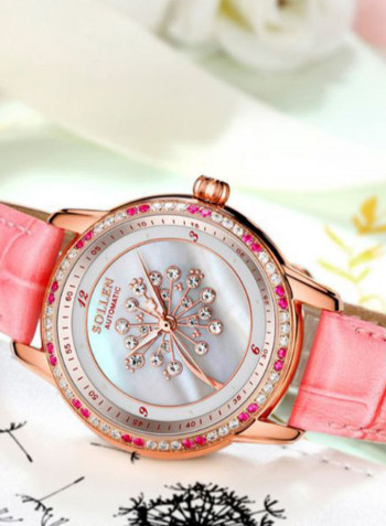Women's Leather Analog Watch LEN67897