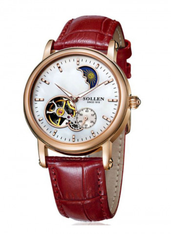 Women's Leather Analog Watch LEN67900