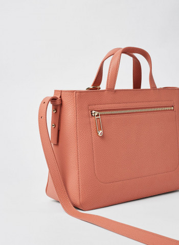 Monogram Charm Tote Bag Pink