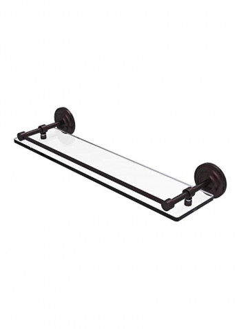 Que New Tempered Glass Shelf Brown 22inch
