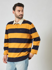 Striped Long Sleeve Polo Black/Yellow reviews Striped Long Sleeve Polo Black/Yellow