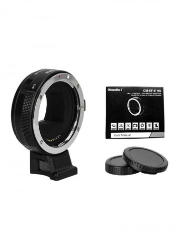 Cm-Ef-E Hs High Speed Af Lens Mount Adapter Black/Silver