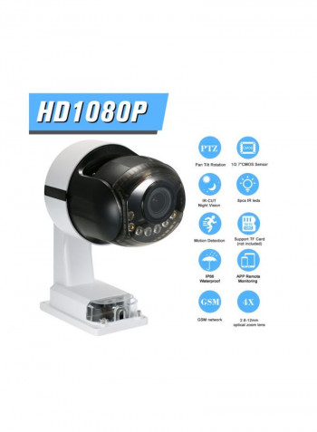 Full HD 2-Way Wireless 4G Surveillance Camera - EU Plug