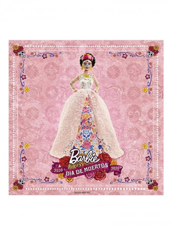 Signature Dia De Muertos 2020 Embroidered Lace Dress and Flower Crown Doll (12-in Brunette) 4x16inch