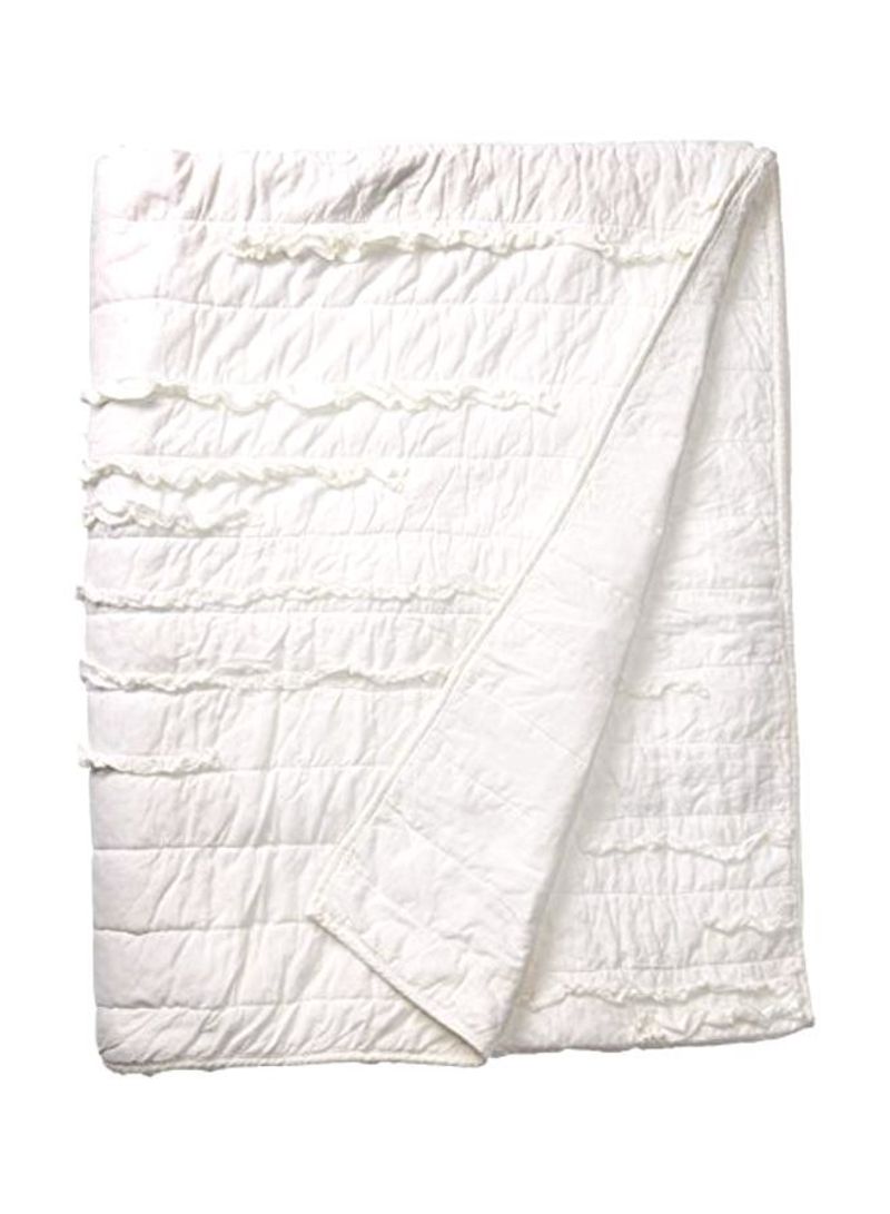 Solid Cotton Quilt White King