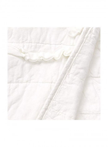 Solid Cotton Quilt White King