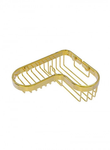 Corner Combination Shower Basket Gold 8.8x1.9x7.4inch