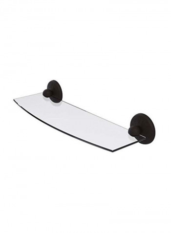 Prestige Monte Carlo Collection Glass Shelf Clear/Black 18inch