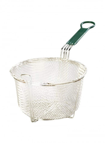 Chrome Plated Steam Basket Silver/Green 24x14.5x14.5inch