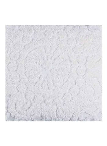 Pack Of 3 Geometric Design Bedspread With Sham Set White