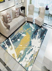 Colour Block Stylish Rectangular Soft Mat Multicolour 140X200centimeter