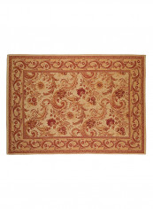 Printed Wool Area Rug Red/Gold 120x180centimeter