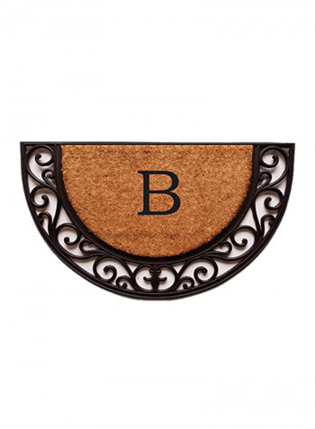 Letter B Printed Doormat Multicolour 1x30x18inch