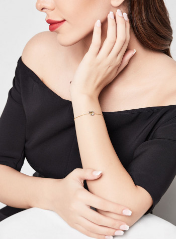 18K Gold Diamond Chain Bracelet
