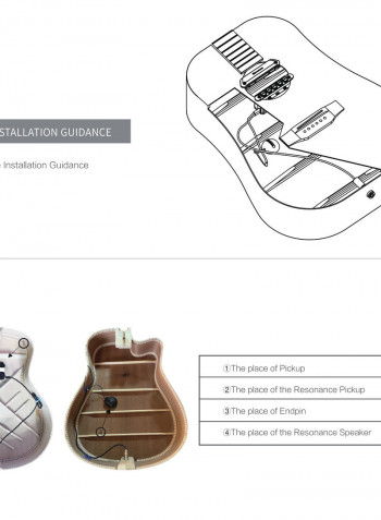 R2 Acoustic Guitar Pickup System With Tuner Function Set