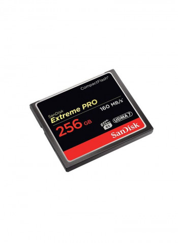Extreme PRO Compact Flash Memory Card 256 GB 43x3.3x36millimeter Black