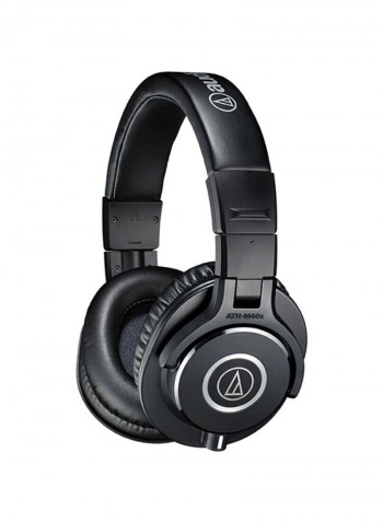 Professional Monitor Over-Ear Headphones With Detachable Cables Black
