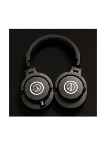 Professional Monitor Over-Ear Headphones With Detachable Cables Black