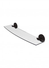 Que New Collection Wall Mounted Glass Shelf Black/Clear 24inch