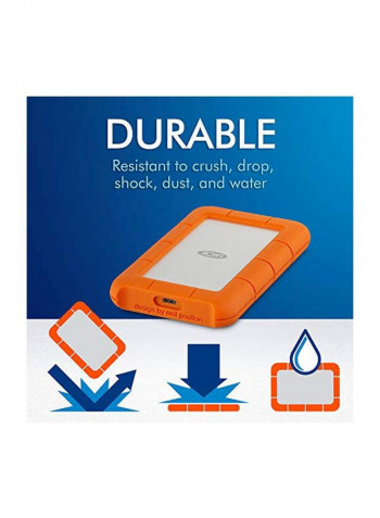 External Hard Drive Orange/Silver