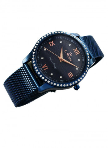 Women's Genema Round Shape Stainless Steel Analog Watch 6748B-6F3