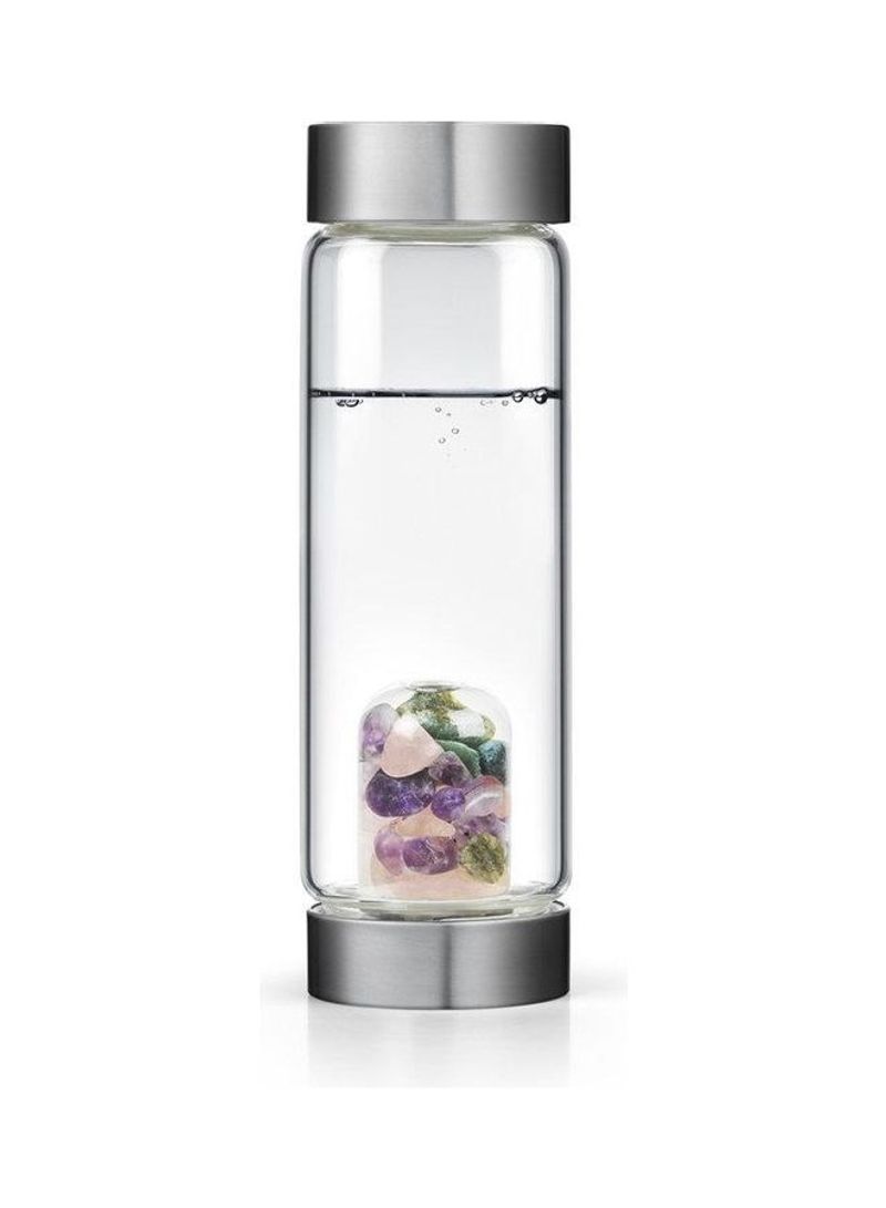 Beauty Gem Water Bottle Clear/Grey