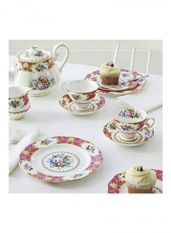 Printed Platter White/Pink/Blue 13inch