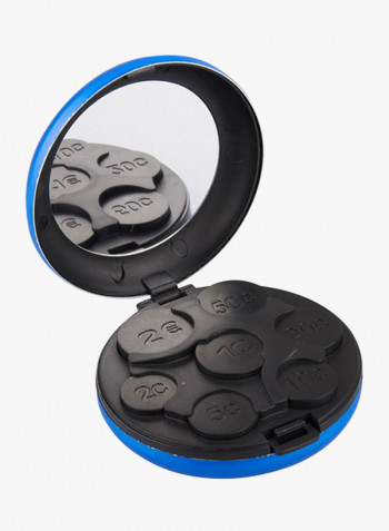 Round Euro Coin Dispenser Storage Box Blue