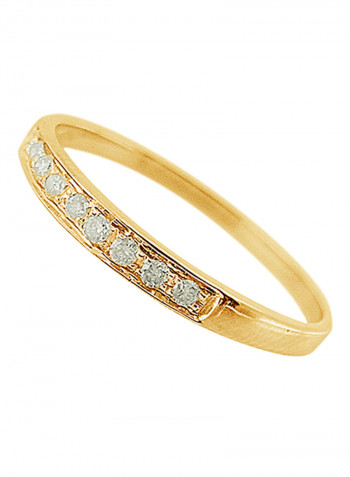 18K Gold Genuine Diamonds Eternity Band Ring 0.1 Carat