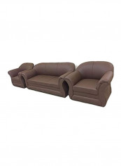 5-Seater Mab Sectional Sofa Set Brown 200x94x80cm